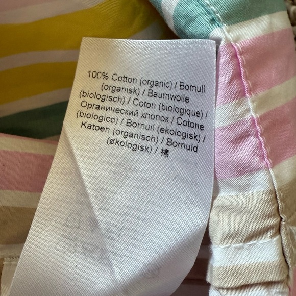 NWOT GANNI Stripe Cotton Maxi Strap Dress Multicolor Boho Casual Women’s Size 4 - Picture 15 of 16